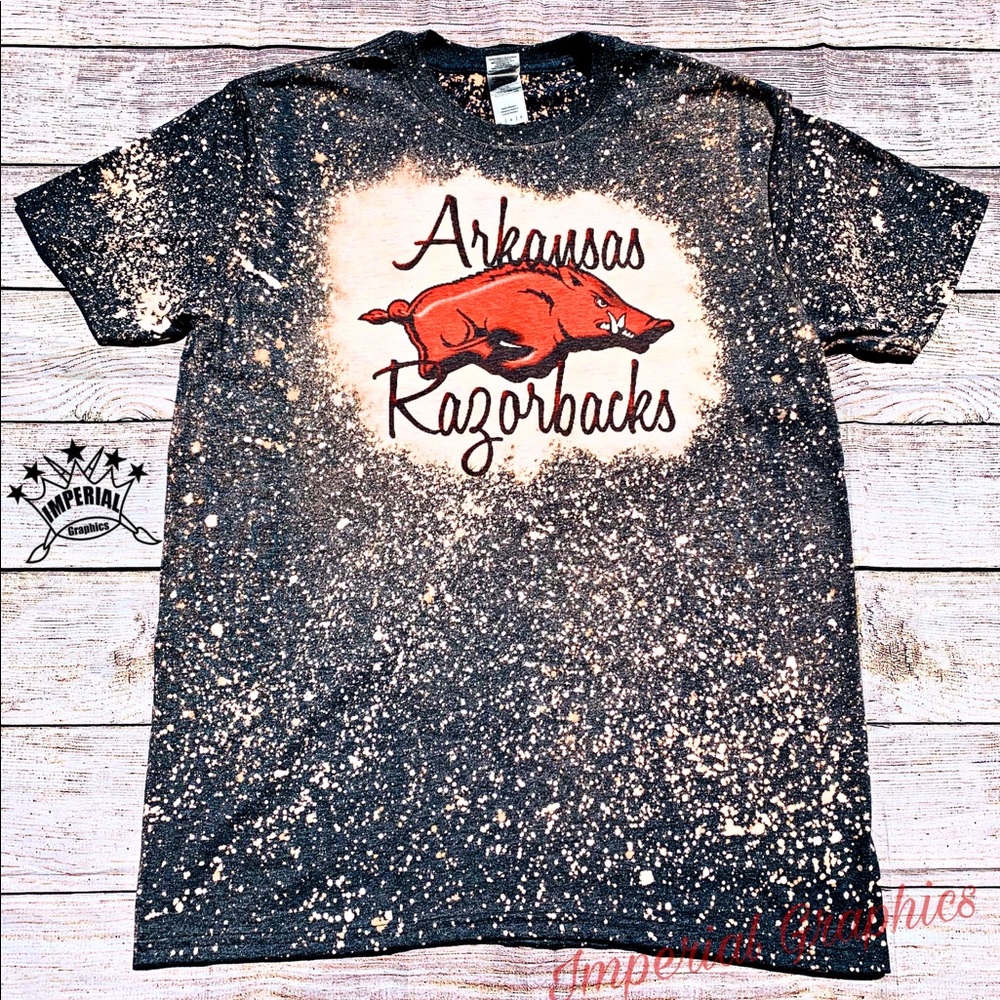 Arkansas’s razorback custom bleach shirt
